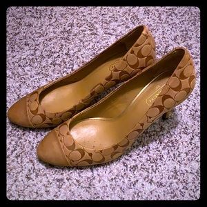 Coach Leather Signature Heels